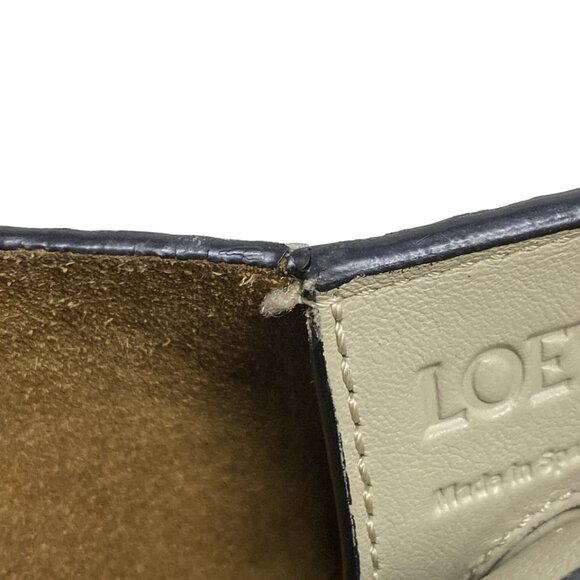 LOEWE T Shopper Bag/Repeat - Gray Beige Leather Tote Bag 513-080725 - Picture 10 of 14